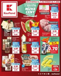 Propagačné noviny Kaufland, platné od 2026-07-16 do 2026-07-22.