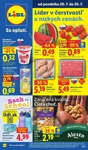 Propagačné noviny LIDL, platné od 2026-07-20 do 2026-07-26.