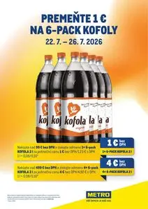 Propagačné noviny METRO, platné od 2026-07-22 do 2026-07-26.