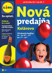 Propagačné noviny LIDL, platné od 2026-07-23 do 2026-07-26.