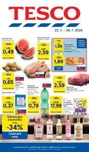 Propagačné noviny TESCO, platné od 2026-07-22 do 2026-07-28.