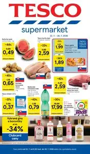 Propagačné noviny TESCO, platné od 2026-07-22 do 2026-07-28.