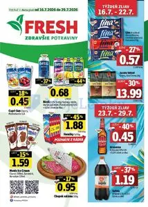 Propagačné noviny FRESH, platné od 2026-07-16 do 2026-07-29.