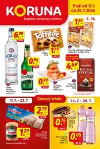 Propagačné noviny KORUNA, platné od 2026-07-17 do 2026-07-29.