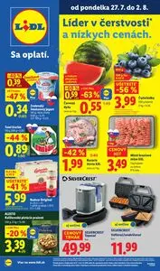 Propagačné noviny LIDL, platné od 2026-07-27 do 2026-08-02.