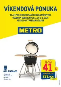 Propagačné noviny METRO, platné od 2026-07-30 do 2026-08-02.