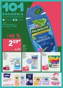 Propagačné noviny 101 Drogerie, platné od 2026-07-22 do 2026-08-04.