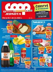 Propagačné noviny COOP, platné od 2026-07-30 do 2026-08-05.