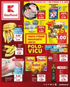 Propagačné noviny Kaufland, platné od 2026-07-30 do 2026-08-05.