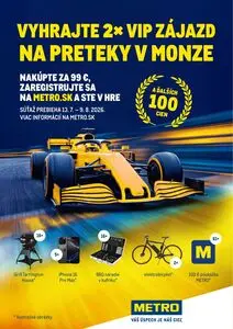 Propagačné noviny METRO, platné od 2026-07-13 do 2026-08-09.