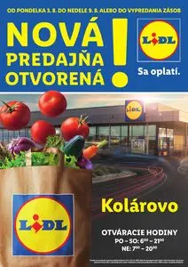 Propagačné noviny LIDL, platné od 2026-08-03 do 2026-08-09.