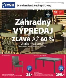 Propagačné noviny JYSK, platné od 2026-07-29 do 2026-08-11.