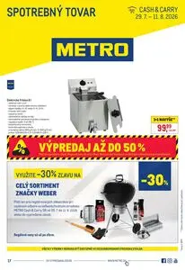 Propagačné noviny METRO, platné od 2026-07-29 do 2026-08-11.