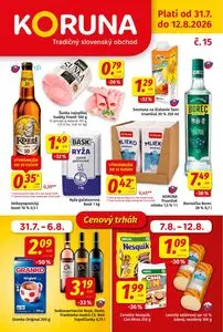 Propagačné noviny KORUNA, platné od 2026-07-31 do 2026-08-12.