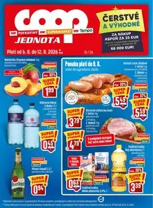 Propagačné noviny COOP, platné od 2026-08-06 do 2026-08-12.