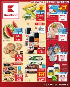 Propagačné noviny Kaufland, platné od 2026-08-06 do 2026-08-12.