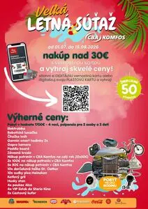 Propagačné noviny CBA KOMFOS, platné od 2026-07-01 do 2026-08-15.