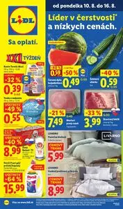 Propagačné noviny LIDL, platné od 2026-08-10 do 2026-08-16.