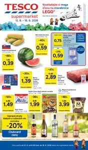 Propagačné noviny TESCO, platné od 2026-08-12 do 2026-08-18.