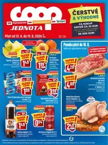 Propagačné noviny COOP, platné od 2026-08-13 do 2026-08-19.