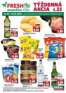 Propagačné noviny FRESH, platné od 2026-08-13 do 2026-08-19.