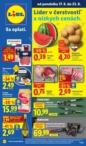 Propagačné noviny LIDL, platné od 2026-08-17 do 2026-08-23.