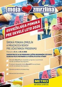 Propagačné noviny METRO, platné od 2026-04-08 do 2026-08-25.