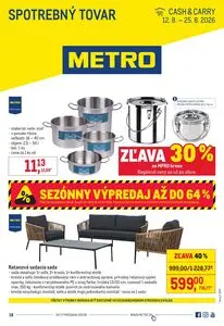 Propagačné noviny METRO, platné od 2026-08-12 do 2026-08-25.