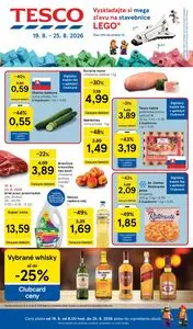Propagačné noviny TESCO, platné od 2026-08-19 do 2026-08-25.