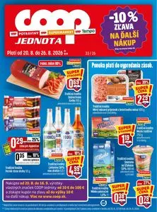 Propagačné noviny COOP, platné od 2026-08-20 do 2026-08-26.