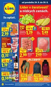 Propagačné noviny LIDL, platné od 2026-08-24 do 2026-08-30.
