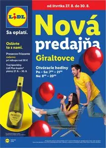 Propagačné noviny LIDL, platné od 2026-08-27 do 2026-08-30.