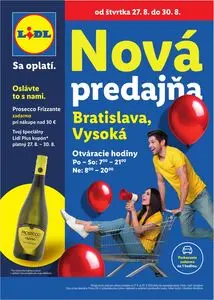 Propagačné noviny LIDL, platné od 2026-08-27 do 2026-08-30.