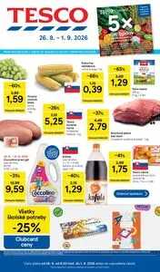Propagačné noviny TESCO, platné od 2026-08-26 do 2026-09-01.