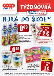 Propagačné noviny COOP, platné od 2026-08-27 do 2026-09-02.