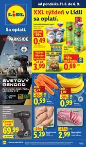 Propagačné noviny LIDL, platné od 2026-08-31 do 2026-09-06.