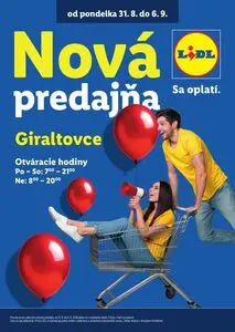 Propagačné noviny LIDL, platné od 2026-08-31 do 2026-09-06.