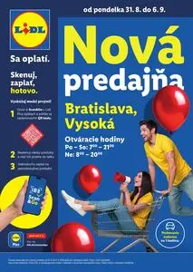 Propagačné noviny LIDL, platné od 2026-08-31 do 2026-09-06.
