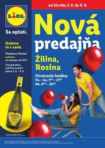 Propagačné noviny LIDL, platné od 2026-09-03 do 2026-09-06.
