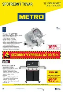 Propagačné noviny METRO, platné od 2026-08-26 do 2026-09-08.