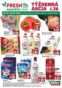 Propagačné noviny FRESH, platné od 2026-09-03 do 2026-09-09.