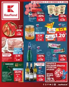 Propagačné noviny Kaufland, platné od 2026-09-03 do 2026-09-09.