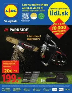 Propagačné noviny LIDL, platné od 2026-08-31 do 2026-09-13.