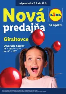 Propagačné noviny LIDL, platné od 2026-09-07 do 2026-09-13.