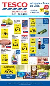 Propagačné noviny TESCO, platné od 2026-09-09 do 2026-09-15.