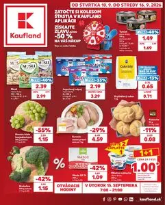 Propagačné noviny Kaufland, platné od 2026-09-10 do 2026-09-16.