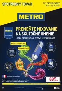 Propagačné noviny METRO, platné od 2026-09-09 do 2026-09-22.