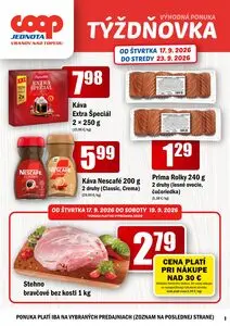 Propagačné noviny COOP, platné od 2026-09-17 do 2026-09-23.