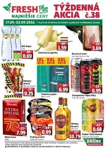 Propagačné noviny FRESH, platné od 2026-09-17 do 2026-09-23.