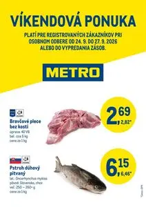 Propagačné noviny METRO, platné od 2026-09-24 do 2026-09-27.